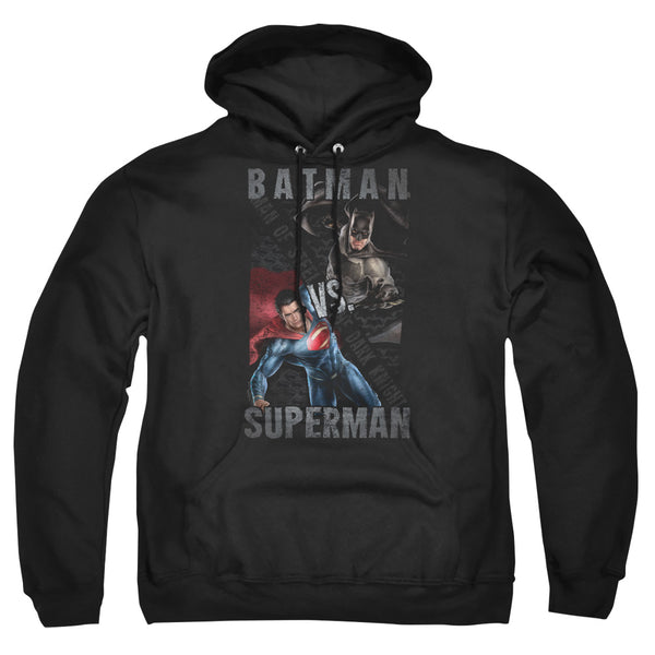 Batman Vs Superman - Hero Split Adult Pullover Hoodie