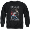 Batman Vs Superman - Hero Split Adult Crewneck Sweatshirt
