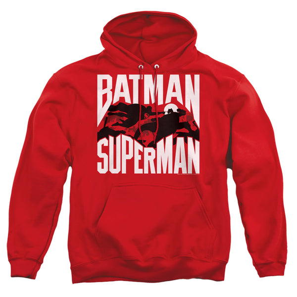 Batman Vs Superman - Silhouette Fight Adult Pullover Hoodie