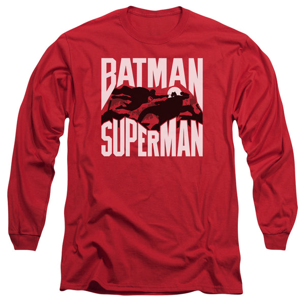 Batman Vs Superman - Silhouette Fight Adult Long Sleeve
