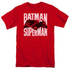 Batman Vs Superman - Silhouette Fight Adult Regular Fit Short Sleeve