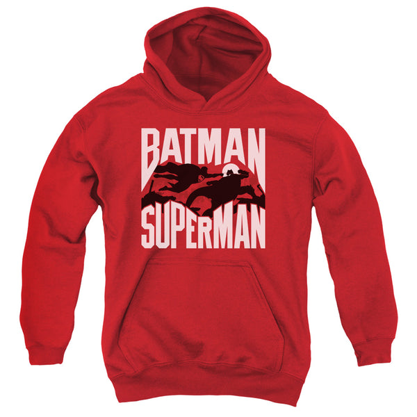 Batman Vs Superman - Silhouette Fight Youth Hooded Sweatshirt