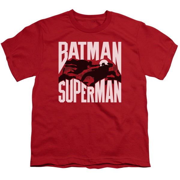 Batman Vs Superman - Silhouette Fight Youth Short Sleeve