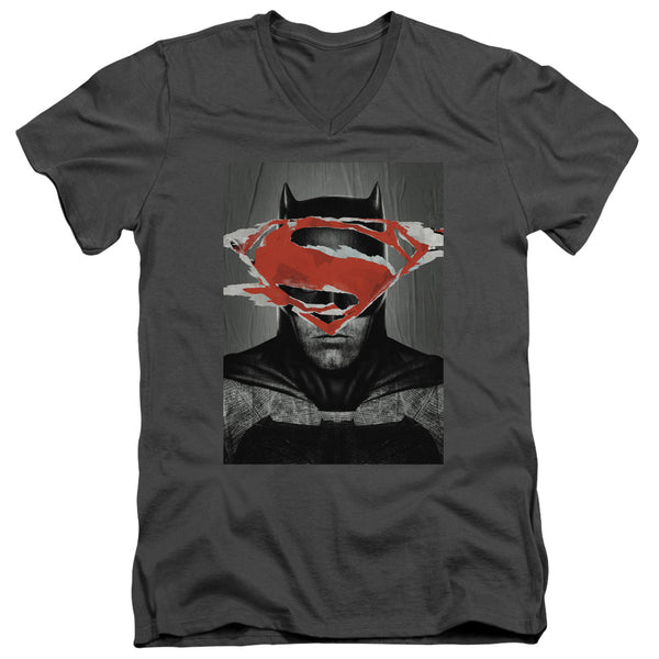 Batman Vs Superman - Batman Poster Adult Slim Fit V Neck Cotton