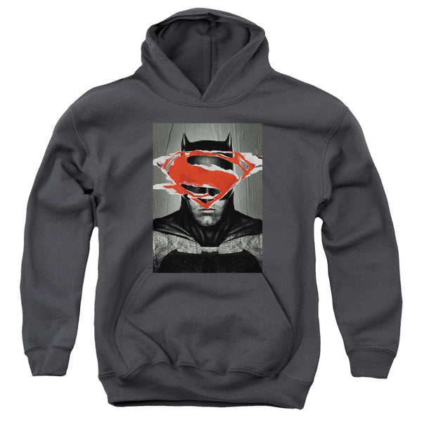 Batman Vs Superman - Batman Poster Youth Hooded Sweatshirt