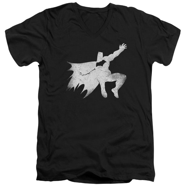 Batman V Superman - Knight Silhouette Adult Slim Fit V Neck Cotton