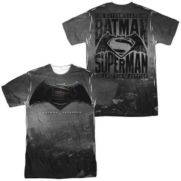Batman Vs Superman - Logo City (Front - Back Print) Adult Regular Fit Short Sleeve 100% Poly