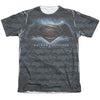 Batman Vs Superman - Logo Pattern Adult Regular Fit Short Sleeve 65 - 35 Poly - Cotton