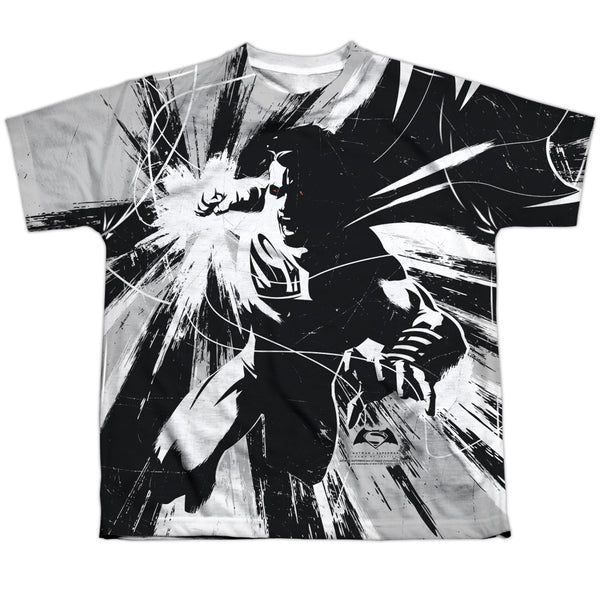 Batman V Superman - Graphic Contrast Youth Short Sleeve 100% Poly