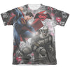 Batman V Superman - Showdown Adult Regular Fit Short Sleeve 65 - 35 Poly - Cotton