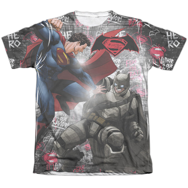 Batman V Superman - Showdown Adult Regular Fit Short Sleeve 65 - 35 Poly - Cotton
