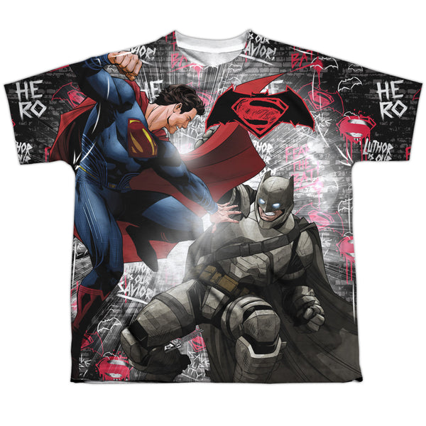 Batman V Superman - Showdown Youth Short Sleeve 100% Poly