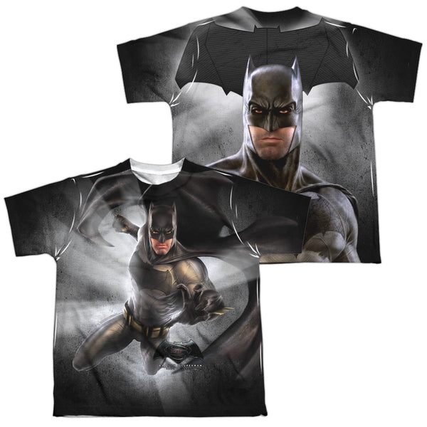 Batman Vs Superman - Batman Light (Front - Back Print) Youth Short Sleeve 100% Poly