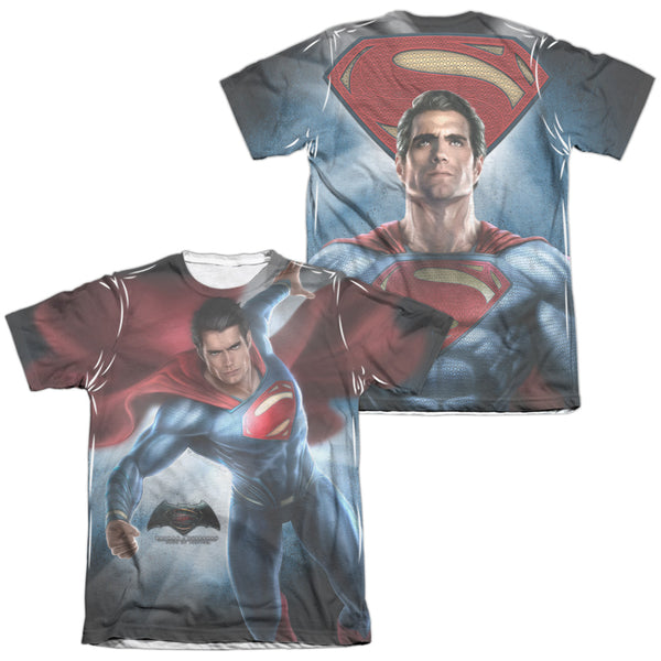 Batman V Superman - Superman Light (Front - Back Print) Adult Regular Fit Short Sleeve 65 - 35 Poly - Cotton