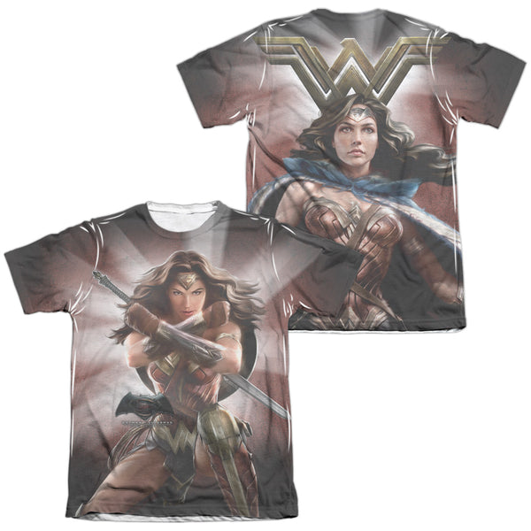 Batman V Superman - Wonder Woman Light (Front - Back Print) Adult Regular Fit Short Sleeve 65 - 35 Poly - Cotton