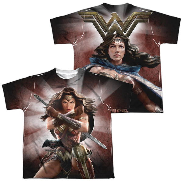 Batman V Superman - Wonder Woman Light (Front - Back Print) Youth Short Sleeve 100% Poly