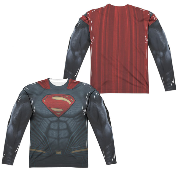 Batman V Superman - Superman Uniform (Front - Back Print) L - S Adult Poly Crew