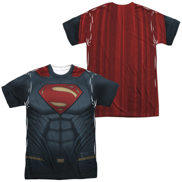 Batman V Superman - Superman Uniform (Front - Back Print) Adult Regular Fit Short Sleeve 100% Poly