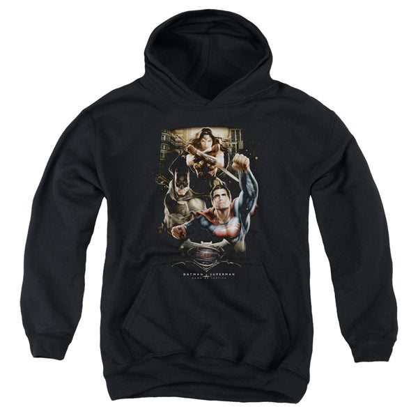 Batman V Superman - Three In Action Youth Hooded Sweatshirt