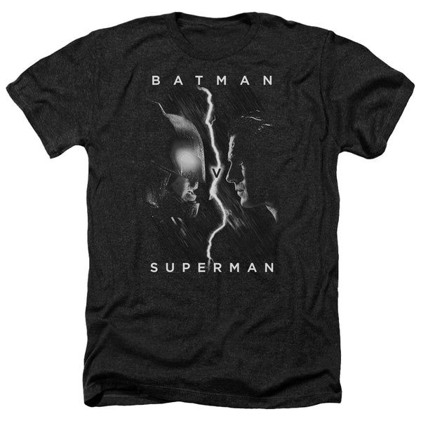 Batman V Superman - Face To Face Adult Regular Fit Heather Short Sleeve