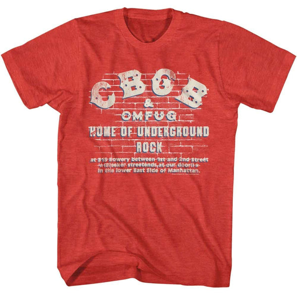 Cbgb Logo On Wall- S/S Tshirt