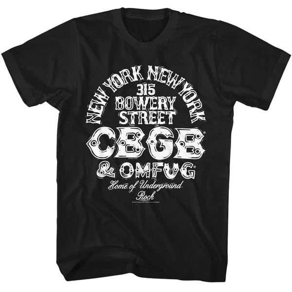 Cbgb Logo And Address- S/S Tshirt
