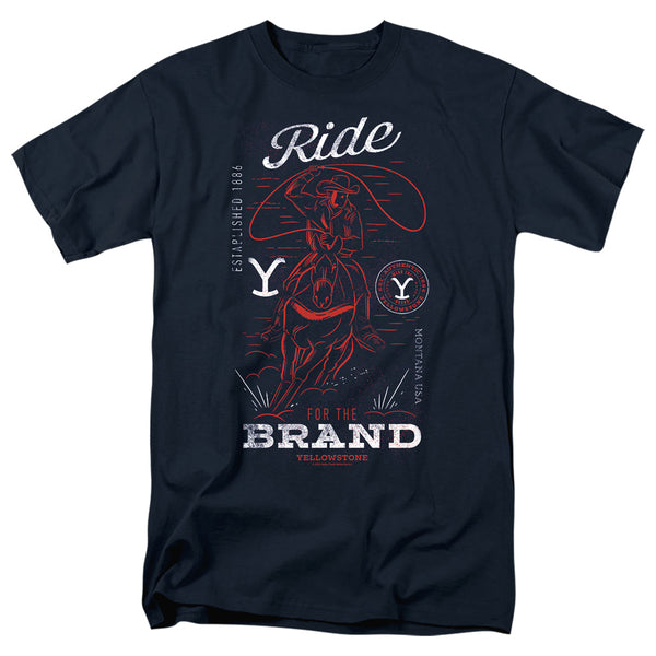 Yellowstone - Ride For The Brand Cowboy Adult Regular Fit Short Sleeve