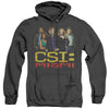 CSI Miami - The Cast In Black Adult Heather Hoodie