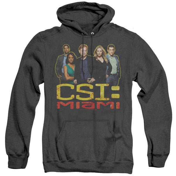 CSI Miami - The Cast In Black Adult Heather Hoodie