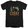 CSI Miami - The Cast In Black Adult Slim Fit V Neck Cotton
