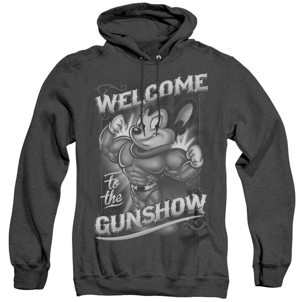 Mighty Mouse - Mighty Gunshow Adult Heather Hoodie