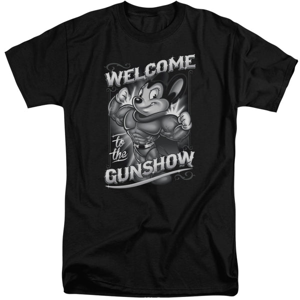 Mighty Mouse - Mighty Gunshow Adult Tall Fit Short Sleeve