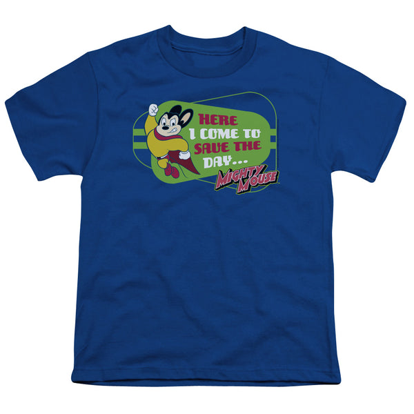 Mighty Mouse - Here I Come Youth Short Sleeve