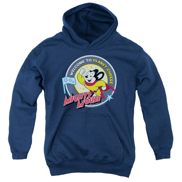 Mighty Mouse - Planet Cheese Youth Hooded Sweatshirt