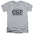 CSI - Distressed Logo Adult Slim Fit V Neck Cotton