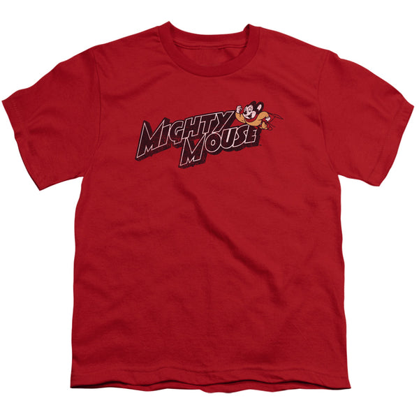 Mighty Mouse - Might Logo Youth Short Sleeve