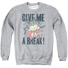 Mighty Mouse - Give Me A Break Adult Crewneck Sweatshirt