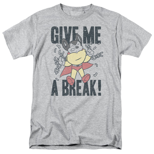 Mighty Mouse - Give Me A Break Adult Regular Fit Short Sleeve