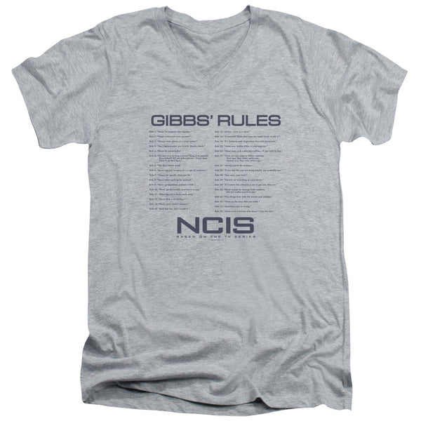 NCIS - Gibbs Rules Adult Slim Fit V Neck Cotton