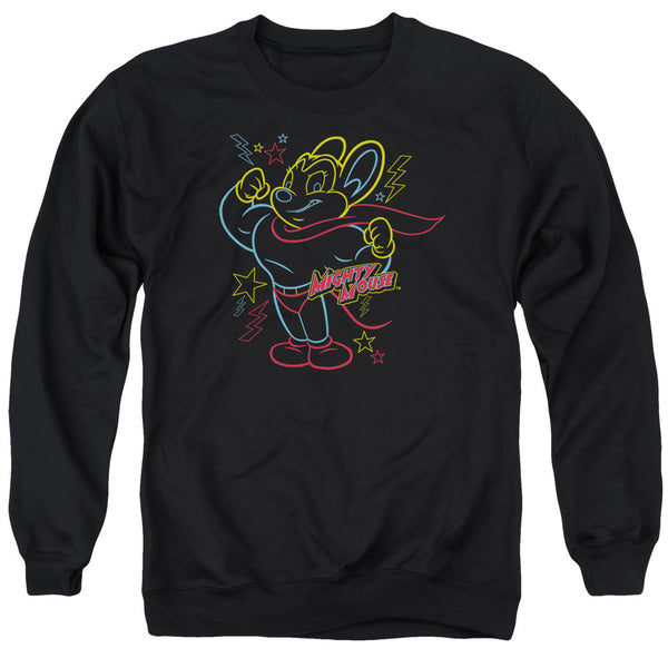 Mighty Mouse - Neon Hero Adult Crewneck Sweatshirt