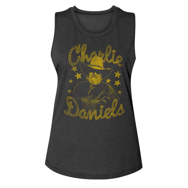Charlie Daniels Band-Cdb And Stars-Ladies Muscle Tank