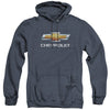 Chevrolets - Chevy Bowtie Stacked Adult Heather Hoodie