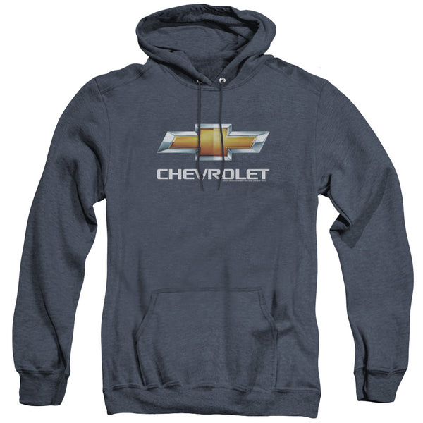 Chevrolets - Chevy Bowtie Stacked Adult Heather Hoodie