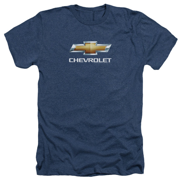 Chevrolets - Chevy Bowtie Stacked Adult Regular Fit Heather Short Sleeve