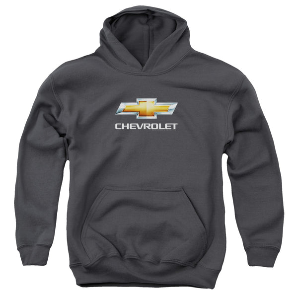 Chevrolets - Chevy Bowtie Stacked Youth Hooded Sweatshirt