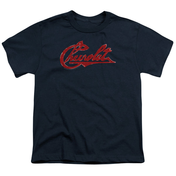 Chevrolet - Chevrolet Script Distressed Youth Short Sleeve