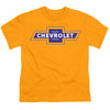 Chevrolet - Blue And Gold Vintage Bowtie Youth Short Sleeve