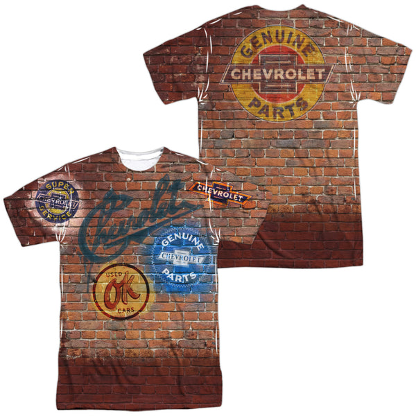Chevrolet - Chevy Shop Wall (Front - Back Print) Adult Regular Fit Short Sleeve 100% Poly