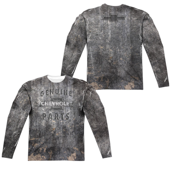 Chevrolet - Metal Bowtie (Front - Back Print) L - S Adult Poly Crew