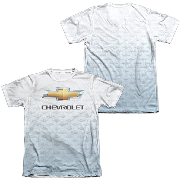 Chevrolet - Logo Repeat (Front - Back Print) Adult Regular Fit Short Sleeve 65 - 35 Poly - Cotton